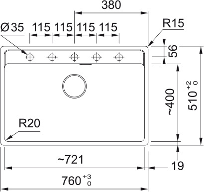 Zlewozmywak Maris MRG 610-72 kolor kamienny szary