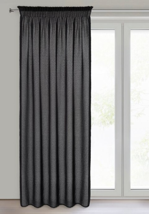 ZASŁONA GOTOWA AGIS NA TAŚMIE 140 X 270 CM CZARNY