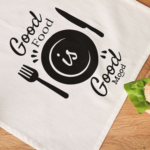 GOOD FOOD GOOD MOOD Komplet 3 ścierek kuchennych, rozmiar 40x60cm S00014/SCI/001/040060/1