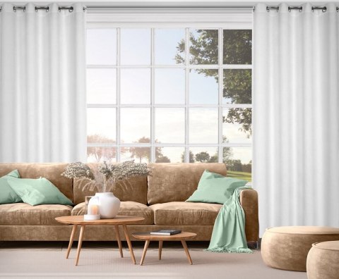 ZASŁONA GOTOWA ALETA 135 X 250 CM BIAŁY