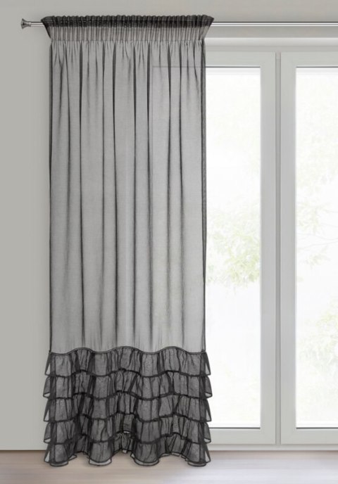 FIRANA GOTOWA CARLI NA TAŚMIE 140 X 250 CM CZARNY