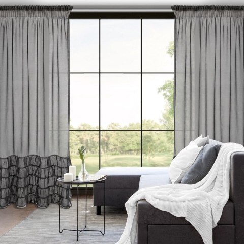 FIRANA GOTOWA CARLI NA TAŚMIE 140 X 250 CM CZARNY