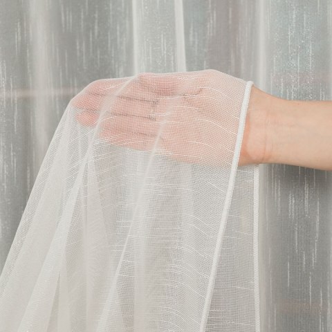 Firanka fantazyjna z ołowianką na metry 003579 wysokość 330 cm kolor kremowy