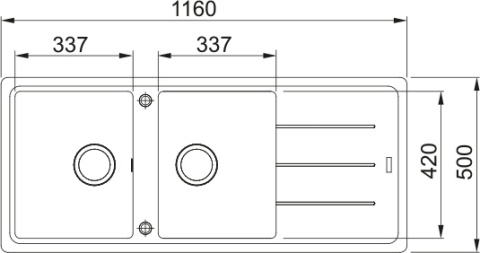 Zlewozmywak FRANKE Basis BFG 621-116 kolor Orzechowy