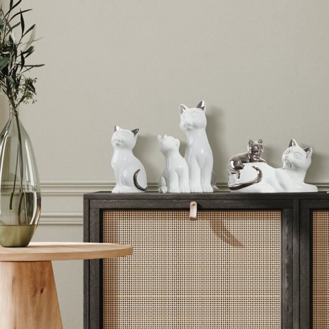 FIGURKA DEKORACYJNA CAT 14 X 12 X 22 CM BIAŁY