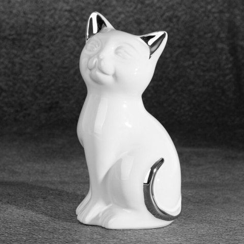 FIGURKA DEKORACYJNA CAT 8 X 7 X 16 CM BIAŁY