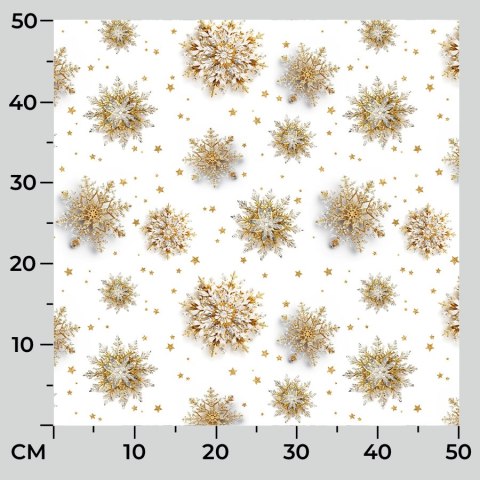 ZŁOTE ŚNIEŻYNKI Tkanina dekoracyjna NINA WODOODPORNA, 160cm, kolor 001 biały DBN160/NIW/001/160000/1