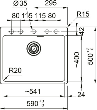 Zlewozmywak FRANKE Maris MRG 610-54 FTL kolor Czarny mat