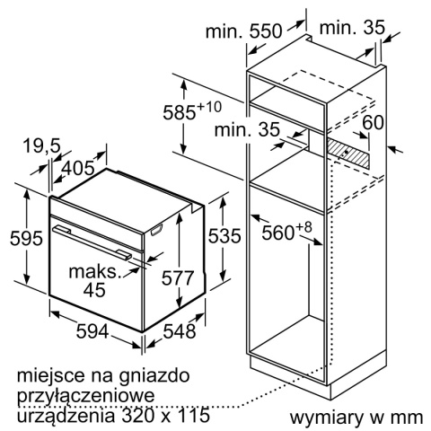 Piekarnik elektryczny Bosch Serie 8 HBG635BB1