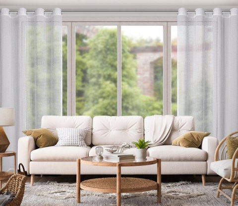 FIRANA GOTOWA NERI 140 X 250 CM BIAŁY