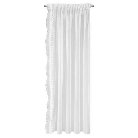 FIRANA GOTOWA LARISA NA TAŚMIE 140 X 270 CM BIAŁY