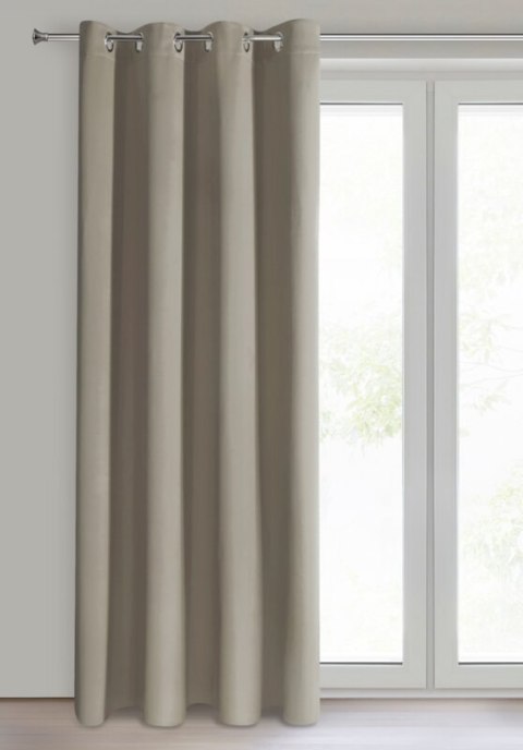 ZASŁONA GOTOWA NERISA 140 X 250 CM CIEMNOBEŻOWY