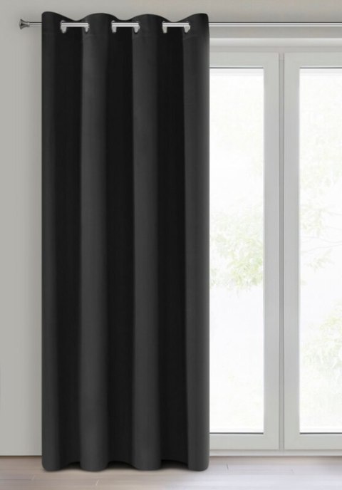 ZASŁONA GOTOWA NERISA 140 X 250 CM CZARNY