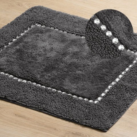 DYWANIK ŁAZIENKOWY CHIC 60 X 90 CM STALOWY