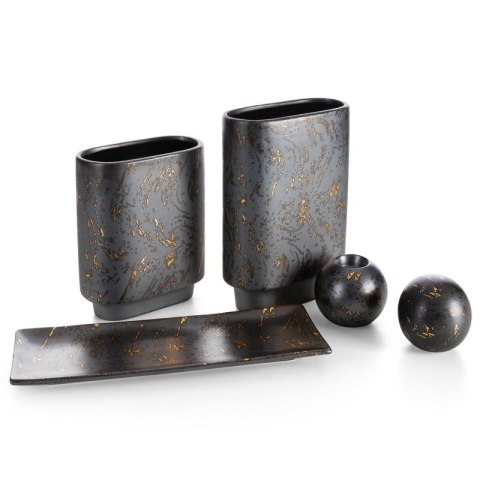 ŚWIECZNIK DEKORACYJNY ARIELA 10 X 10 X 9 CM GRAFITOWY