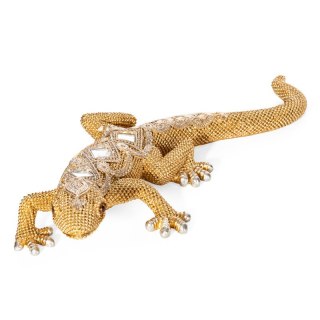 FIGURKA DEKORACYJNA GATOS 25 X 11 X 5 CM ZŁOTY