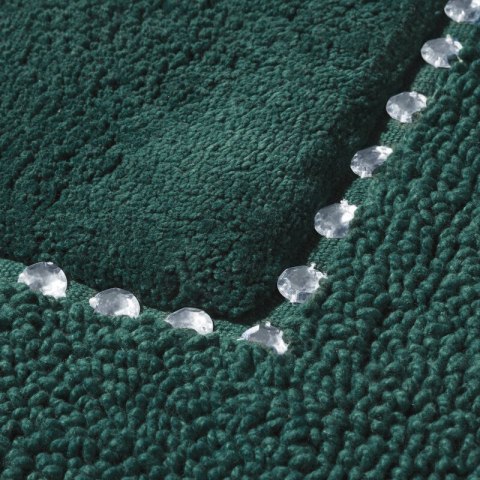 DYWANIK ŁAZIENKOWY CHIC 60 X 90 CM CIEMNOZIELONY