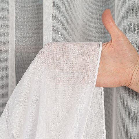 Firanka fantazyjna z ołowianką na metry 003251 wysokość 300 cm kolor biały