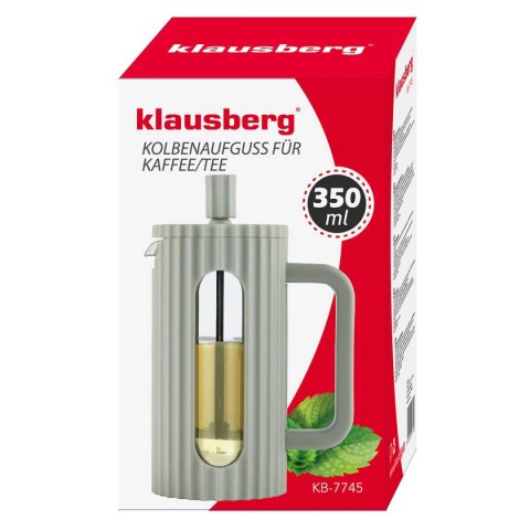 ZAPARZACZ TŁOKOWY DO KAWY/HERBATY 350ml KLAUSBERG KB-7745 ZIELONY