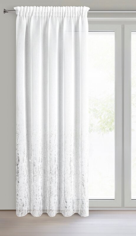 FIRANA GOTOWA OLIVIA NA TAŚMIE 140 X 270 CM BIAŁY