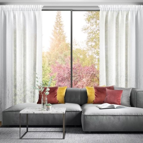 FIRANA GOTOWA OLIVIA NA TAŚMIE 140 X 270 CM BIAŁY