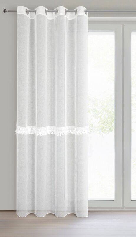 FIRANA GOTOWA ROXANA 140 X 250 CM BIAŁY