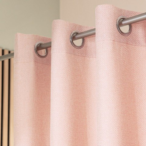 MOLLY Zasłona gotowa na przelotkach, szerokość 140cm x wysokość 250cm, kolor 004 pudrowy róż 651350/ZGP/004/140250/1
