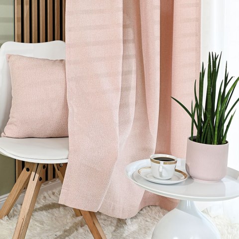 MOLLY Zasłona gotowa na przelotkach, szerokość 140cm x wysokość 250cm, kolor 004 pudrowy róż 651350/ZGP/004/140250/1