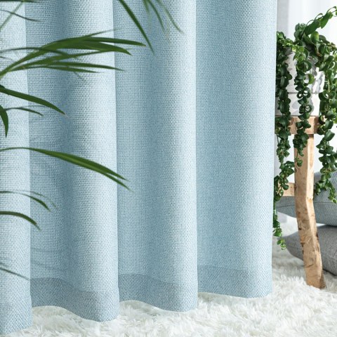 MOLLY Zasłona gotowa na przelotkach, szerokość 140cm x wysokość 250cm, kolor 005 jasny niebieski 651350/ZGP/005/140250/1