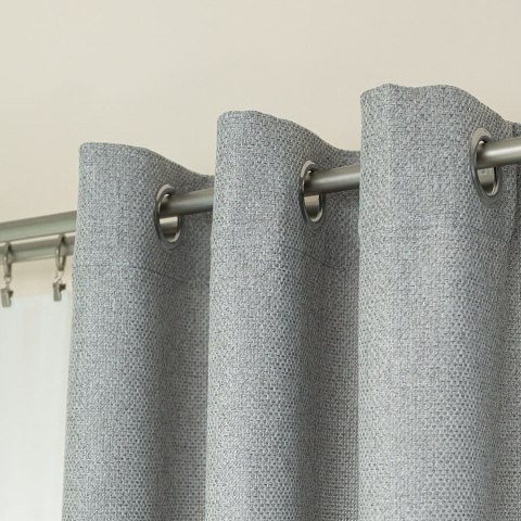 MOLLY Zasłona gotowa na przelotkach, szerokość 140cm x wysokość 250cm, kolor 020 jasny szary 651350/ZGP/020/140250/1