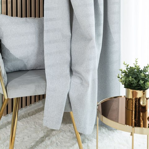 MOLLY Zasłona gotowa na przelotkach, szerokość 140cm x wysokość 250cm, kolor 020 jasny szary 651350/ZGP/020/140250/1