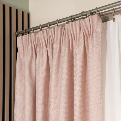 MOLLY Zasłona gotowa na taśmie, szerokość 140cm x wysokość 250cm, kolor 004 pudrowy róż 651350/ZGT/004/140250/1