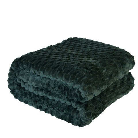 MIKOS koc dekoracyjny, rozmiar 200x220cm, kolor 010 ciemny zielony MIKOS0/KOD/010/200220/1