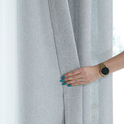 MOLLY Tkanina dekoracyjna, wysokość 300cm, kolor 020 jasny szary 651350/TDP/020/000300/1