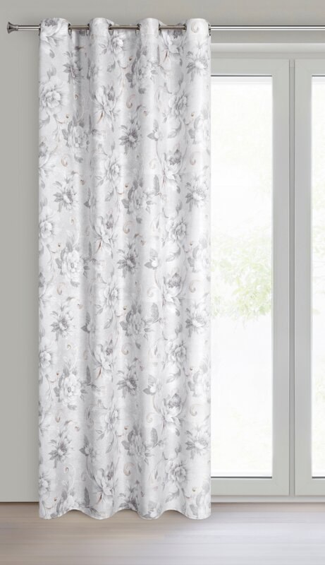 ZASŁONA GOTOWA SIENNA 140 X 250 CM SREBRNY