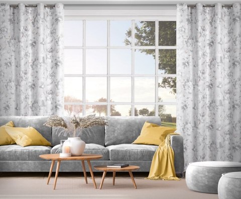 ZASŁONA GOTOWA SIENNA 140 X 250 CM SREBRNY