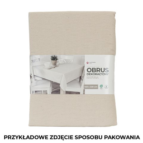 NATURA Obrus wodoodporny, 140x220cm, kolor 014 szary OB0003/KSM/014/140220/1