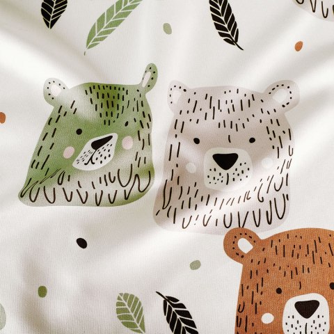 MIŁE MISIE Tkanina dekoracyjna typu MILAS, szerokość 165cm, kolor 001 beżowo zielony D00130/MIL/001/165000/1