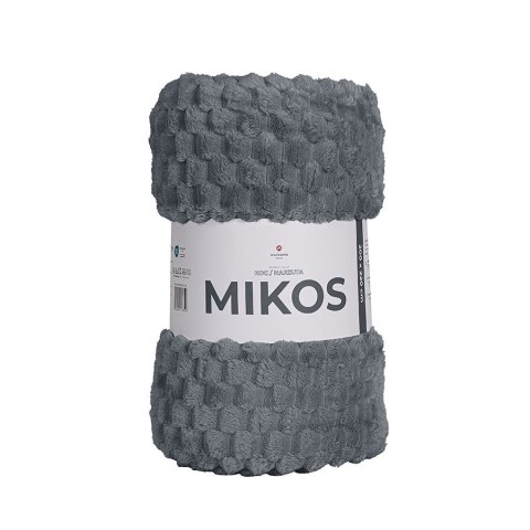 MIKOS koc dekoracyjny, rozmiar 160x200cm, kolor 008 ciemny szary MIKOS0/KOD/008/160200/1