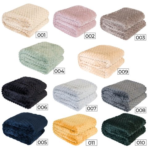 MIKOS koc dekoracyjny, rozmiar 160x200cm, kolor 008 ciemny szary MIKOS0/KOD/008/160200/1