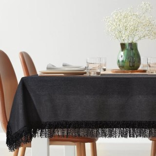 OBRUS JASPER 140 X 260 CM CZARNY