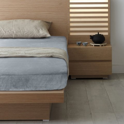 PRZEŚCIERADŁO FLANO 180 X 200 CM SREBRNY