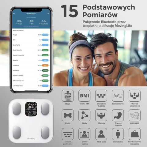 ANALITYCZNA WAGA ŁAZIENKOWA SMART IOS ANDROID KLAUSBERG KB-7855