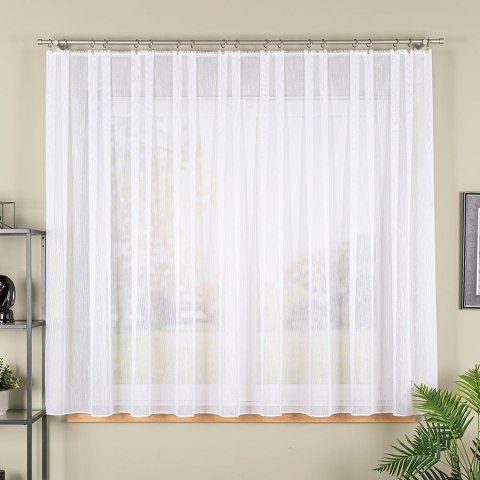 Firanka fantazyjna z ołowianką, wysokość 160 cm, kolor 001 biały 021102/OLO/001/000160/1