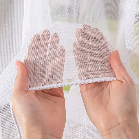 Firanka fantazyjna z ołowianką, wysokość 160 cm, kolor 001 biały 021102/OLO/001/000160/1