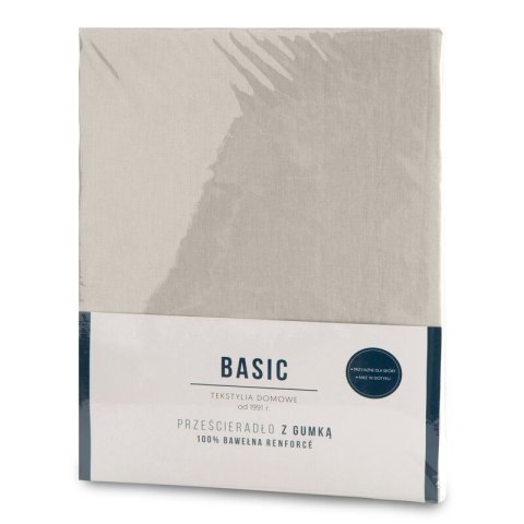 PRZEŚCIERADŁO Z GUMKĄ BASIC 220 X 200 X 30 CM BEŻOWY