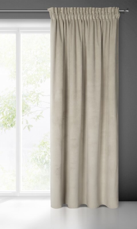 ZASŁONA GOTOWA ELIZA NA TAŚMIE 140 X 300 CM BEŻOWY