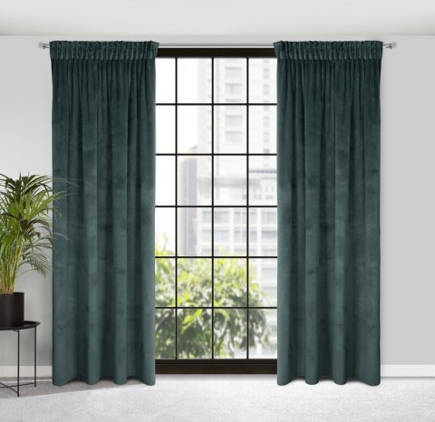 ZASŁONA GOTOWA ELIZA NA TAŚMIE 140 X 300 CM CIEMNOMIĘTOWY