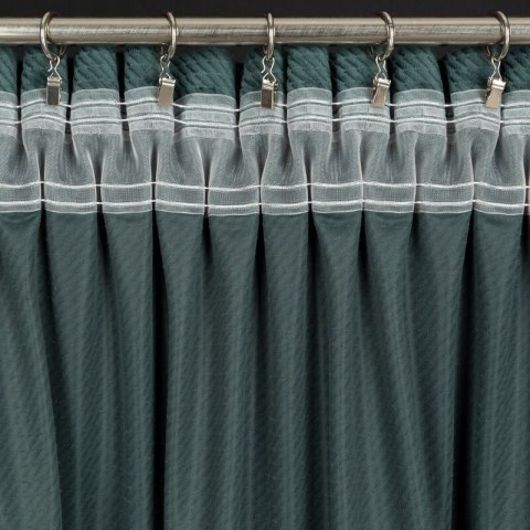 ZASŁONA GOTOWA ELIZA NA TAŚMIE 140 X 300 CM CIEMNOMIĘTOWY