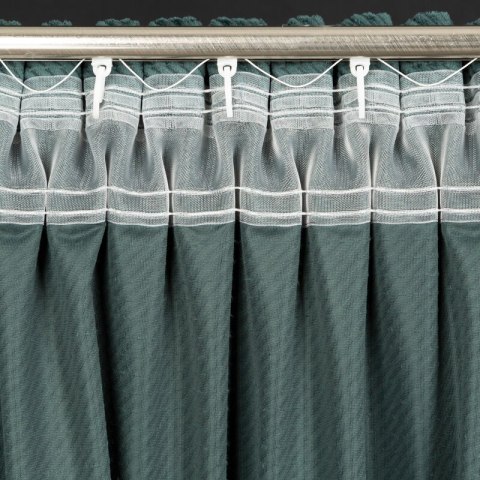 ZASŁONA GOTOWA ELIZA NA TAŚMIE 140 X 300 CM CIEMNOMIĘTOWY